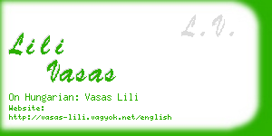 lili vasas business card